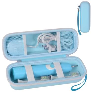 Imagem de Capa compatível com Philips para Sonicare for ProtectiveClean 4100 6100 5100 6500 7500. Suporte de bolsa de viagem para Oral-B Pro 1000 5000 7500 7000 6000 9600 (apenas caixa) - Azul