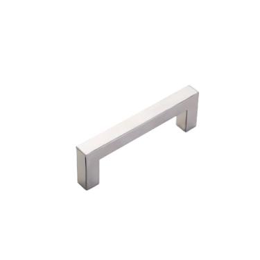 Imagem de Puxadores quadrados para armários e gavetas, penteadeira de aço inoxidável, puxador de cozinha estilo preto prateado, móveis para casa, s64mm,72mm,1