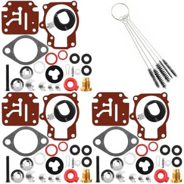Imagem de SOAJEE 392061 396701 398729 Kit de reparo de carburador compatível com Johnson Evinrude OMC Outboard 9,9 14 15 18 20 25 28 30 35 40 45 48 50 55 60 65 70 75 HP Mallory Marine 9-37105 9-37107 GLM 40560