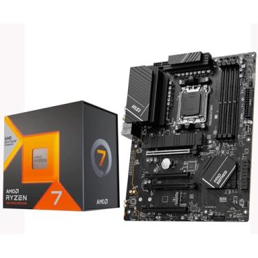 Imagem de Processador Micro Center AMD Ryzen 7 7800X3D 8-Core16-Thread Desktop com placa-mãe MSI PRO B650-P WiFi ProSeries (AMD AM5, ATX, DDR5, PCIe 4.0)