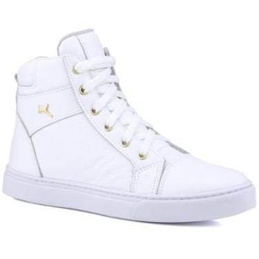 Imagem de Bota Sneakers Casual Mr Gutt em Couro Preto Mulher-Feminino