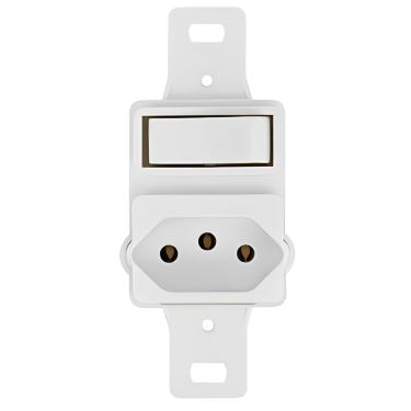 Imagem de Conj Embutir S/Placa P/Condulete 1 Interruptor Paralelo + Tom. 2P+T 20A Branca 44.019 - Pezzi Pezzi