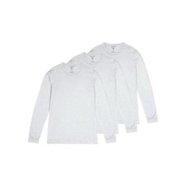 Imagem de Kit com 3 Camisetas Masculina Malwee 1000006658 Azul Marinho-Masculino