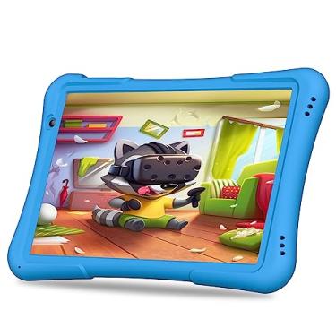 Imagem de PRITOM Tablet Infantil de 10 Polegadas Android 12, 32 GB, Quad-Core, 6000 mAh, Tela IPS HD, WiFi 6, Câmera Dupla, Bluetooth, Azul