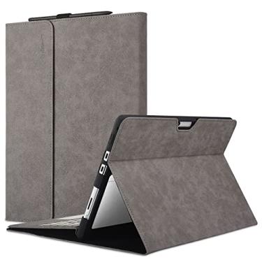 Imagem de xisiciao Capa protetora para Microsoft Surface Pro 8 com suporte, portfólio empresarial ultrafino e leve de 33 cm, compatível com capa de teclado