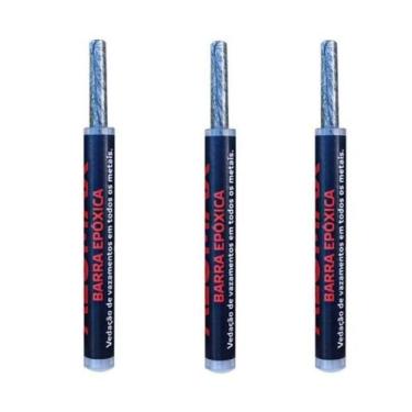 Imagem de KIT 3 Barra de Solda Epóxica Alumax Para Estancar Vazamentos - BRASWEL