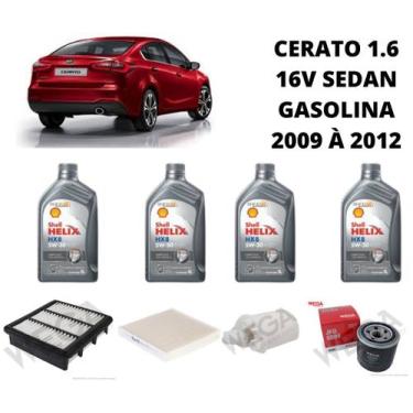 Imagem de Kit revisão troca de oleo kia cerato 1.6 2009 a 2012 - SHELL