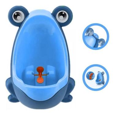 Imagem de Mictório Infantil Sapinho Pinico Troninho Bebê Xixi Menino Azul - Maga