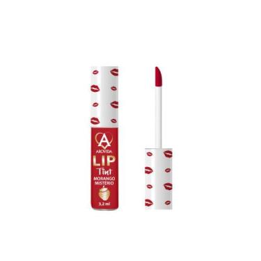 Imagem de Batom Lip Tint Gel Acabamento Natural Longa Duração Arovida, Morango M