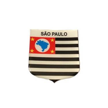 Imagem de Adesivo resinado Escudo da bandeira do estado de São Paulo - Mundo Das