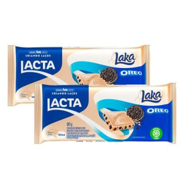 Imagem de Kit 2 Chocolate Lacta Laka Oreo 80g