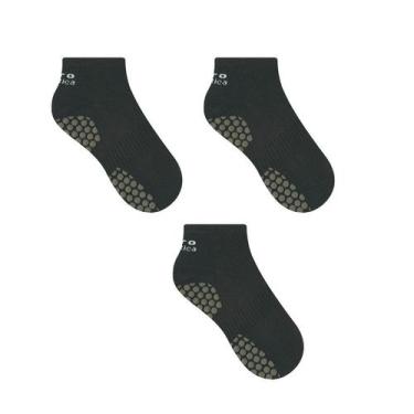 Imagem de Kit 3 pares meias Hidro Pilates Antiderrapante Selene 4010, 39-43, Pre