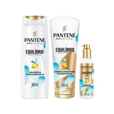 Imagem de Kit Tratamento para o Cabelo Pantene Equilíbrio Raiz e Pontas 3 Peças,