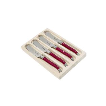 Imagem de Conjunto De 4 Facas Manteiga Laguiole La Tour Luxo Bordeaux