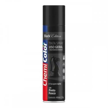 Imagem de Spray Chemicolor Preto Fosco 400ml  - BASTON, Preto