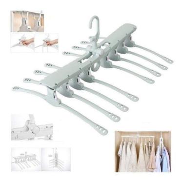 Imagem de Cabideiro 8 Cabides posiçoes organizador Roupas multifuncional - ZEM