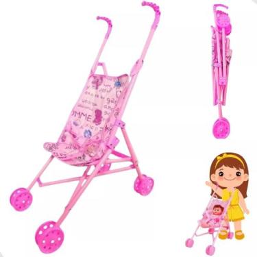 Imagem de Carrinho Infantil De Boneca Bebe Brinquedo Passeio Presente - Wellmix