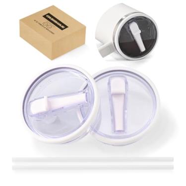 Imagem de Tampa de copo de substituição de 1,134 g, tampa de canudo dobrável de 1,134 g, adequada para Stanley Adventure Quencher Copo de viagem 1,134 g, à prova de derramamento, resistente a respingos para