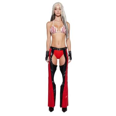 Imagem de Dolls Kill Fantasia inspirada em Christina - Red Dirty PopStar Chaps da Trickz N' Treatz, Too Nasty, M
