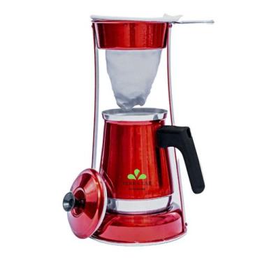 Imagem de Bule Coador De Café Chá Suporte Retro Mancebo Em Alumínio - TERRA LAR,