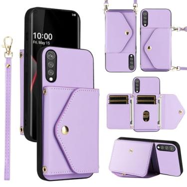 Imagem de Capa carteira para LG Velvet 5G/LGVelvet Verizon G5 UW T-mobile 2020 com cordão de pulso, alça de ombro, suporte de cartão de crédito, acessórios para celular para LM G900UM 4G Tmobile mulheres homens