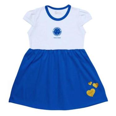 Imagem de Vestido Infantil Cruzeiro Canelado Torcida Baby, Tam 8