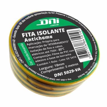 Imagem de Fita Isolante 5m Antichama Verde e Amarela - DNI 5029VA