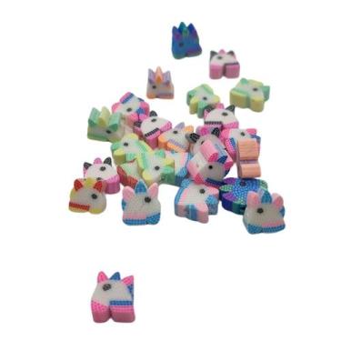 Imagem de Missanga Fimo Emborrachada Entremeio para Pulseira 20 uni - Comercial 