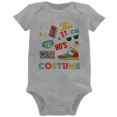 Imagem de Body Bebê This is my 80's costume - Foca na Moda, Cinza, G