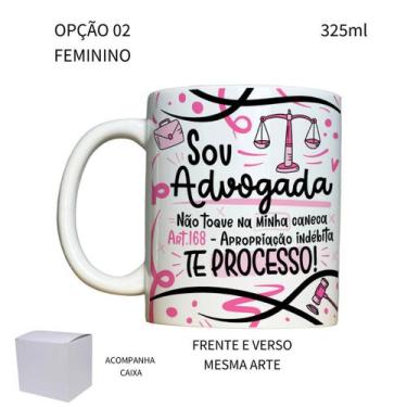 Imagem de Caneca 325ml Flork Advogado Advogada Advocacia - LARANJA E MIMOS