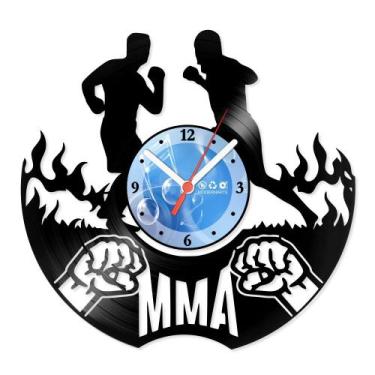 Imagem de Relógio De Parede Disco Vinil Esportes - MMA Round - VES-177 - Moderna