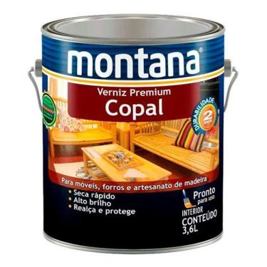 Imagem de Verniz Copal Transparente Pronto Uso Brilhante Montana 3,6lt
