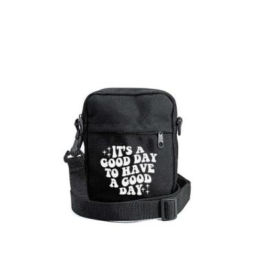 Imagem de Shoulder Bag "Its a Good Day..." Transversal Unisex Mini Masculina e F