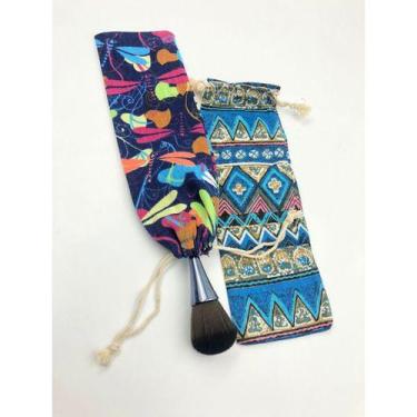 Imagem de Kit 5 Saco De Algodão Para Armazenar Canudo Talheres Escova - oem