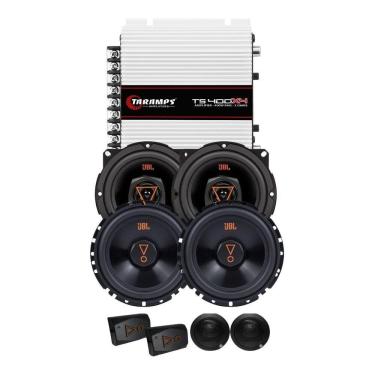 Imagem de Kit 2 Vias 6  JBL 62VMS80 160W + Par Alto Falantes 5  Triaxiais JBL 5TRMS80 160W + Módulo TS400x4