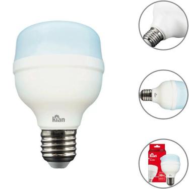 Imagem de Lâmpada Led Globe 20W 6500K Branca Fria Base E27 Bivolt Kian, Branco, 