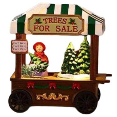 Imagem de Vila natalina barraquinha de arvores de natal - 13cm - Tok da Casa