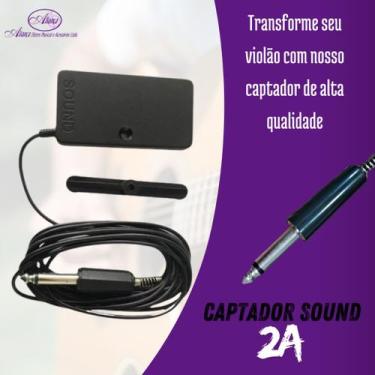 Imagem de  Captador Sound para Violão Corda Aço 2A Fio 3 Metros
