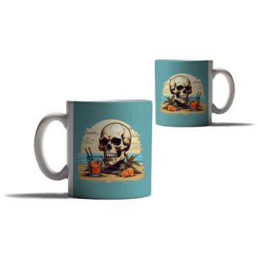 Imagem de Caneca Personalizada Presente Caveira Mexicana Praia 2 - Enjoy Shop, C