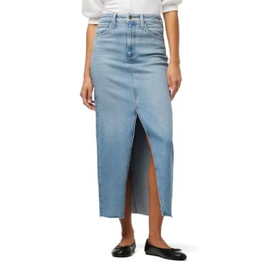 Imagem de Joe's Saia jeans feminina The Eva de cintura alta com fenda frontal, Pazazz, 58