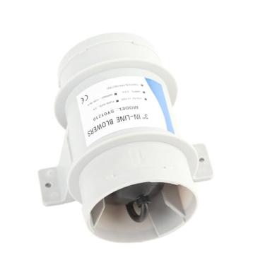 Imagem de Ventilador Silencioso Em Linha de 3 Polegadas 12V Ventilador de Ar de Porão Marinho para Iates e Barcos Com Circulação de Ar
