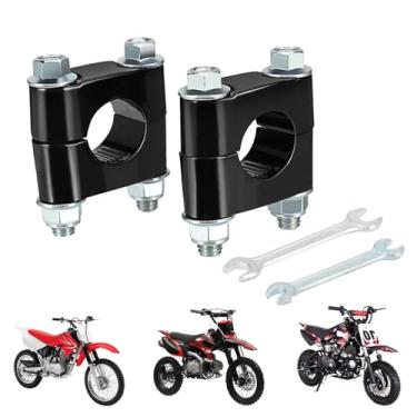 Imagem de USTPO Elevadores de guidão de motocicleta 22 mm 7/20.3 cm suportes de braçadeira de guidão CNC universal para CRF SSR XR Tao Tao 50 70 110 Dirt Pit Bike preto