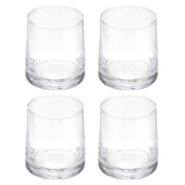 Imagem de HARFINGTON 4 peças copos de uísque 241 g pedras transparentes copos de uísque para rum, copos de vidro à moda antiga, coquetéis, cerveja em casa, bar, aniversários, casamento, aniversário,