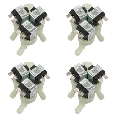 Imagem de Válvula Solenóide Elétrica de 3 Vias, 4 Unidades, Entrada de água N C Normal Fechado Máquina de Lavar Roupa Elétrica Válvula Solenóide Plástico Ac 220v G3/4