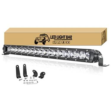 Imagem de Willpower Barra de Luz Led de 19" e 90 W de Fileira Única, Feixe de Luz Fino, Luzes de Direção Off-Road, Luzes de Neblina, Lâmpadas de Trabalho para Caminhão, Barco, Trator, Atv, S (19'' - 90W - Foco)