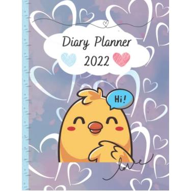 Imagem de Diary Planner 2022: Aesthetic Blue Kawaii Bird Journal Diary Planner 2022 | Kawaii Aesthetic | Japan Japanese South Korea Korean | 8.5x11 "|