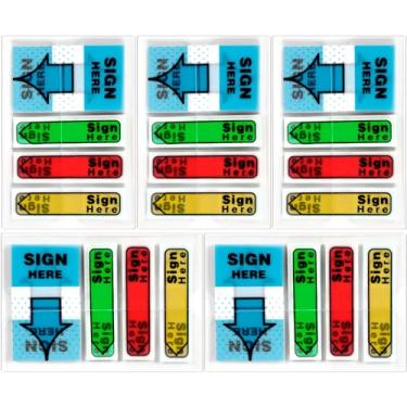 Imagem de 500 peças de abas Sign Here Tabs, Sign Here Flags Adhesive Sign Here Stickers Sign Here Post it Flags Signature Sticky Tabs with Dispenser Arrow Flag for Office School Notebook Notary Supplies (4
