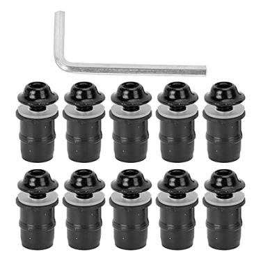 Imagem de Kit de Parafuso de Pára-brisa M5x16mm/0,6 pol., Conjunto de Porcas de Parafuso de Pára-brisa Universal Com Chave, para, Substituição de (B(preto))