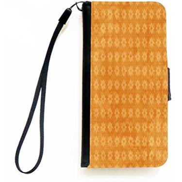 Imagem de Rikki Knight Capa carteira flip com flores âmbar Grunge com aba magnética para Apple iPhone 5c