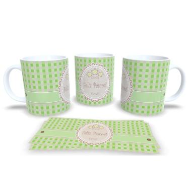 Imagem de Caneca de Porcelana Branca Personalizada Coleção Páscoa Feliz